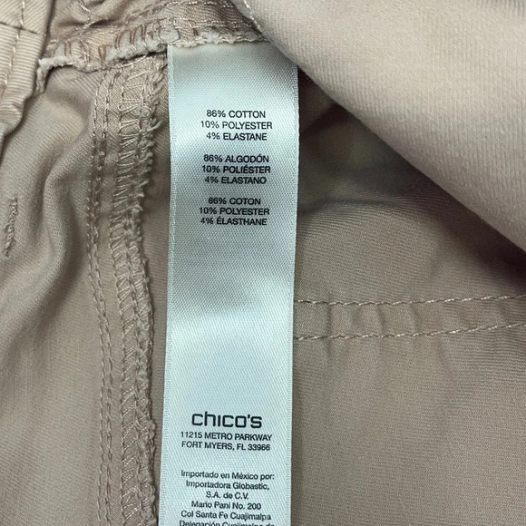 Chico's Womens Size O Small/4  Soft Pink Skinny Pants TINY FLAW - Picture 5 of 11